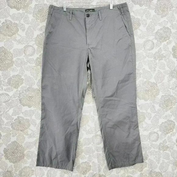 Eddie Bauer Chino Gray Straight Leg Men's 38x30 - Picture 1 of 7
